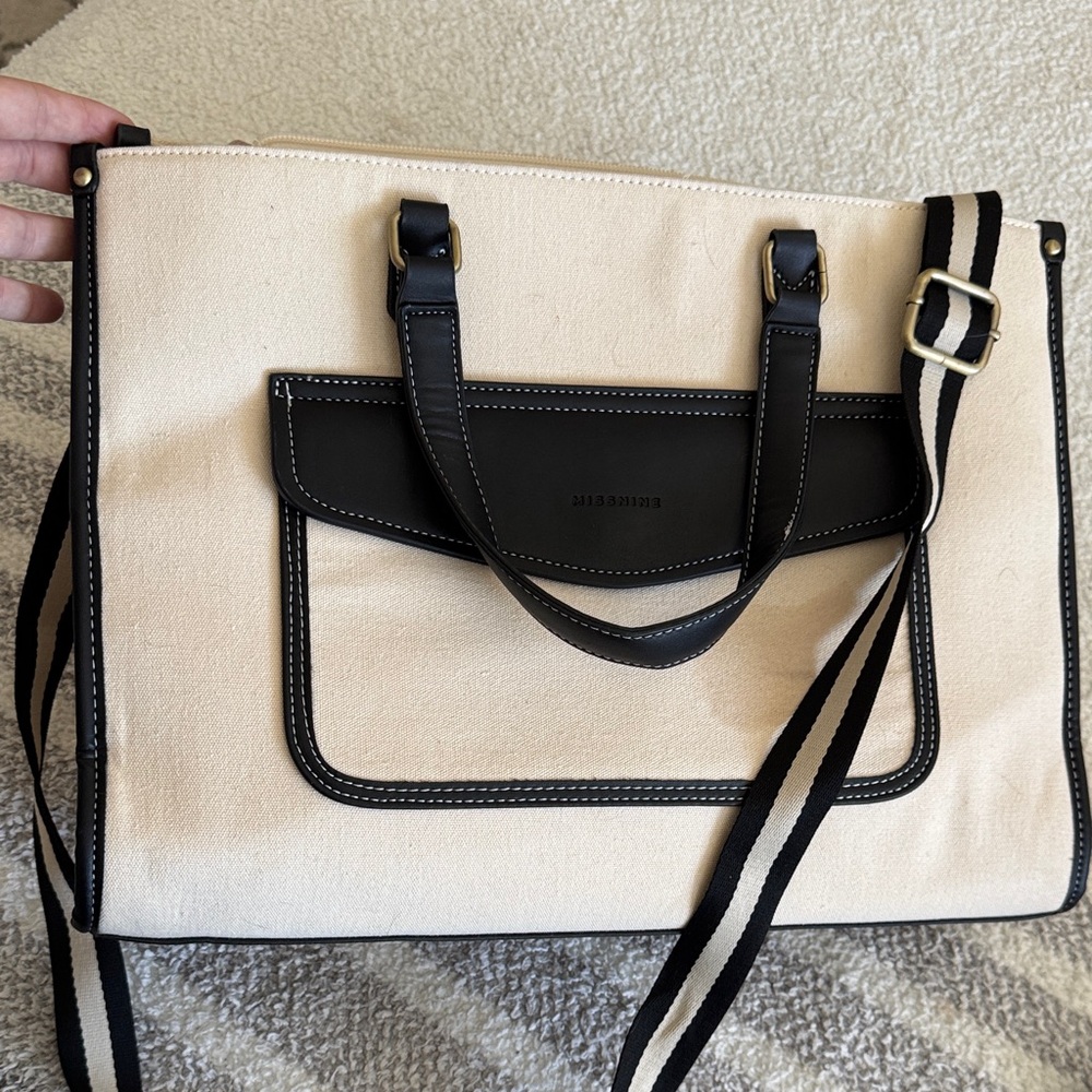Stylish Black and Cream Women's Tote Bag